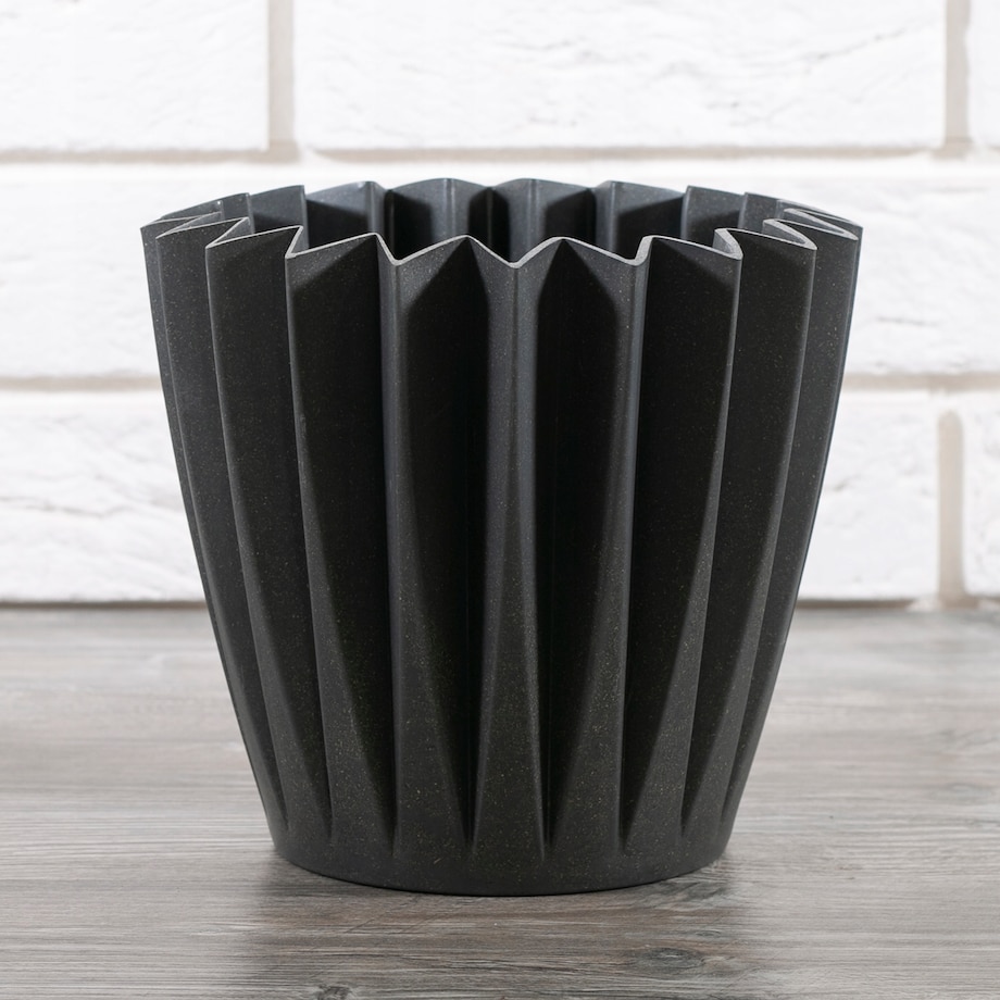 WAZON BAMBUSOWY szary śr. 17cm