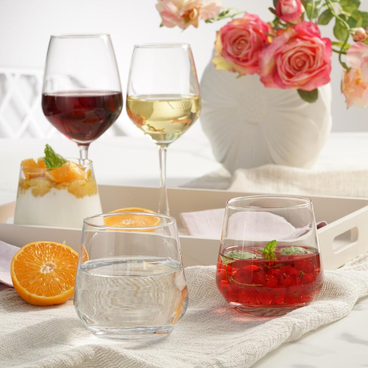 VILLA ITALIA Zestaw szklanek 420 ml 6 sztuk SONATA