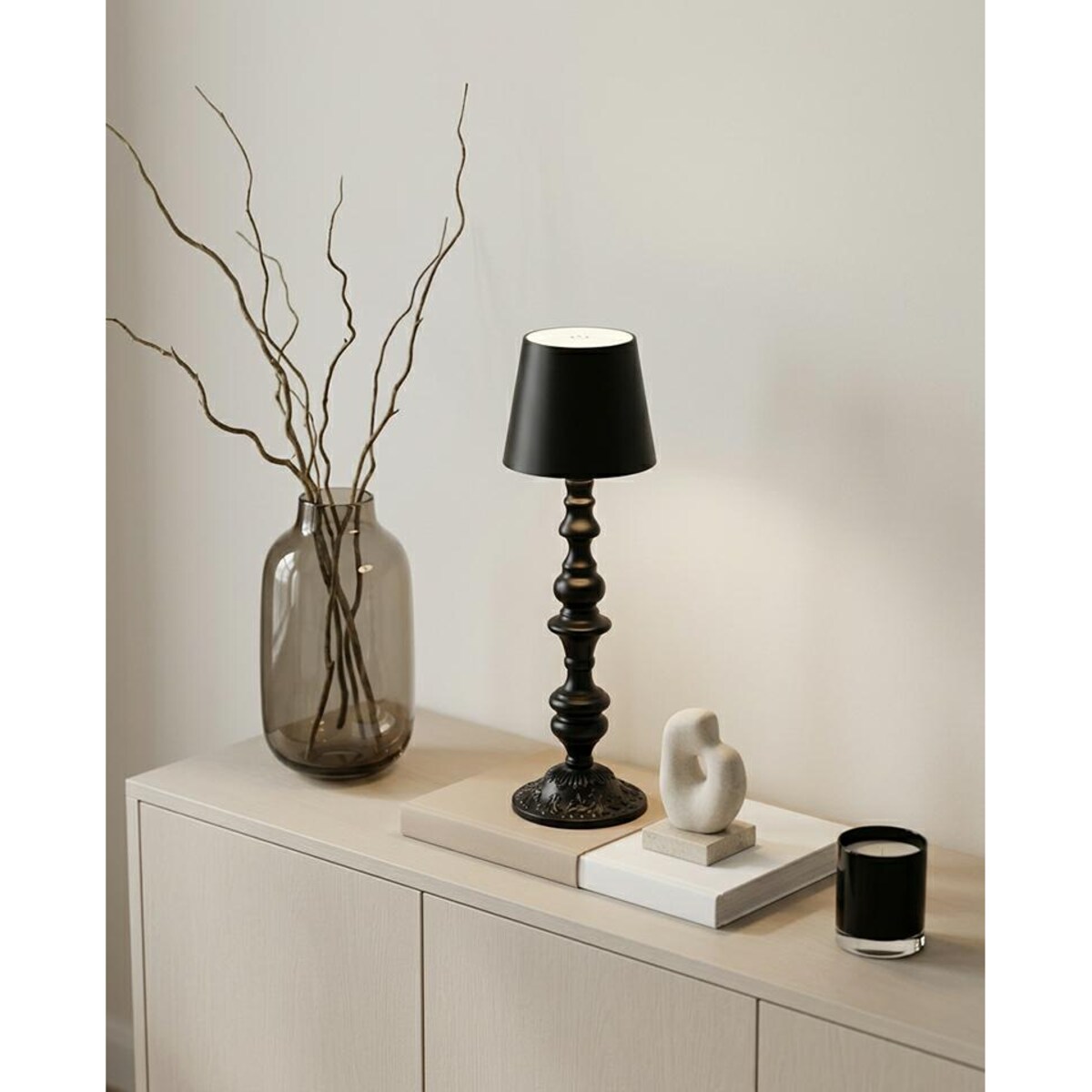 Lampka przenośna / nocna SHP STATE LED czarna trzy barwy światła