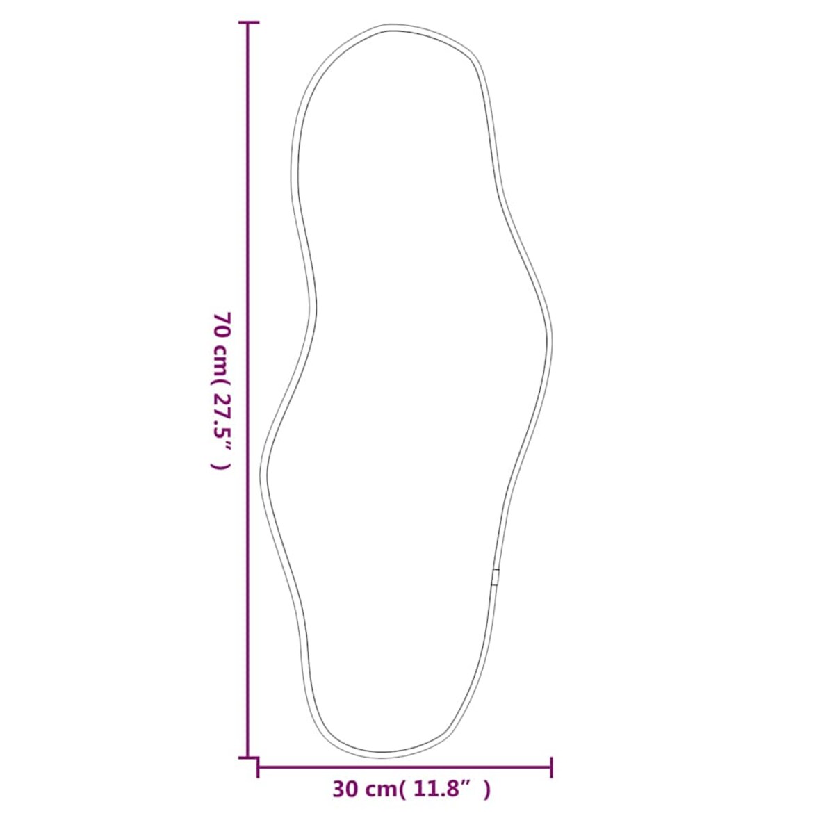 vidaXL Lustro ścienne, złote, 70x30 cm