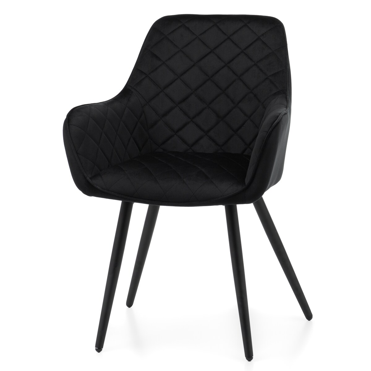 Krzesło tapicerowane COLIN aksamit velvet welur do salonu jadalni czarny