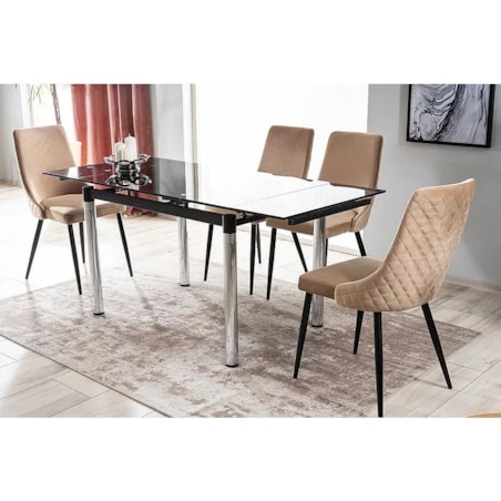 Krzesło PIANO B VELVET beżowe