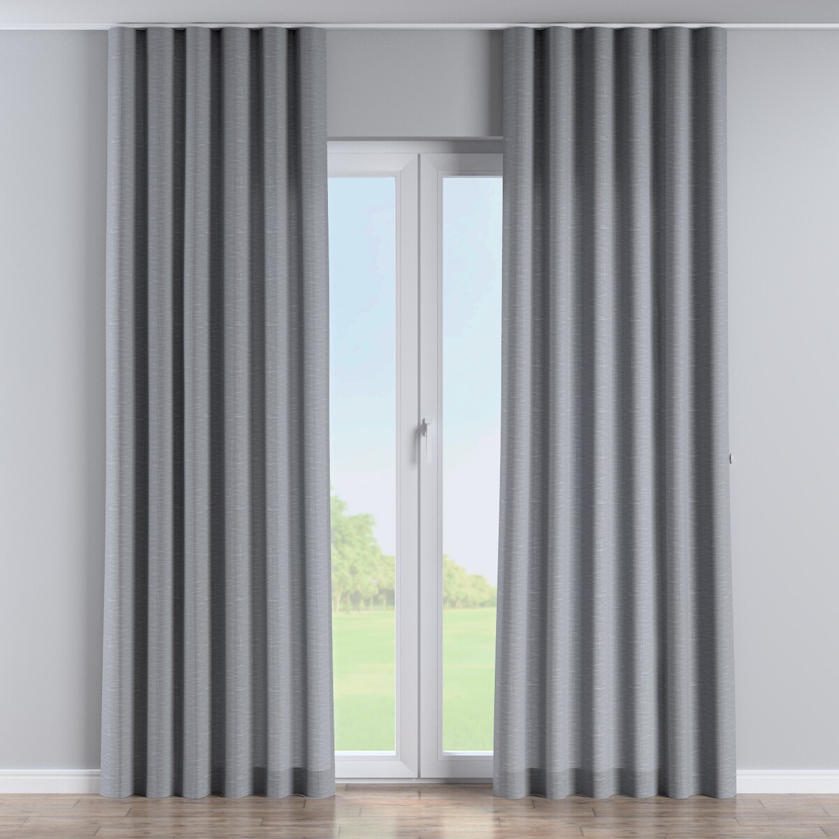 Zasłona na taśmie wave 130x245 szary