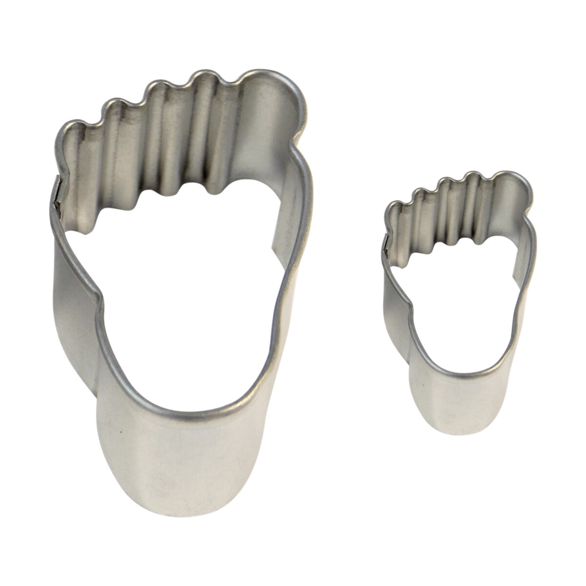 PME Zestaw 2 metalowych foremek dziecięce stópki