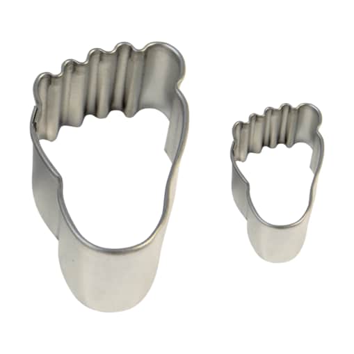 PME Zestaw 2 metalowych foremek dziecięce stópki