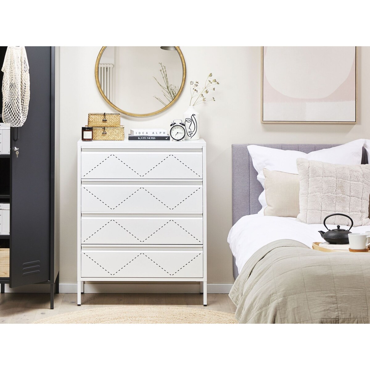 Komoda metalowa biała MATANA