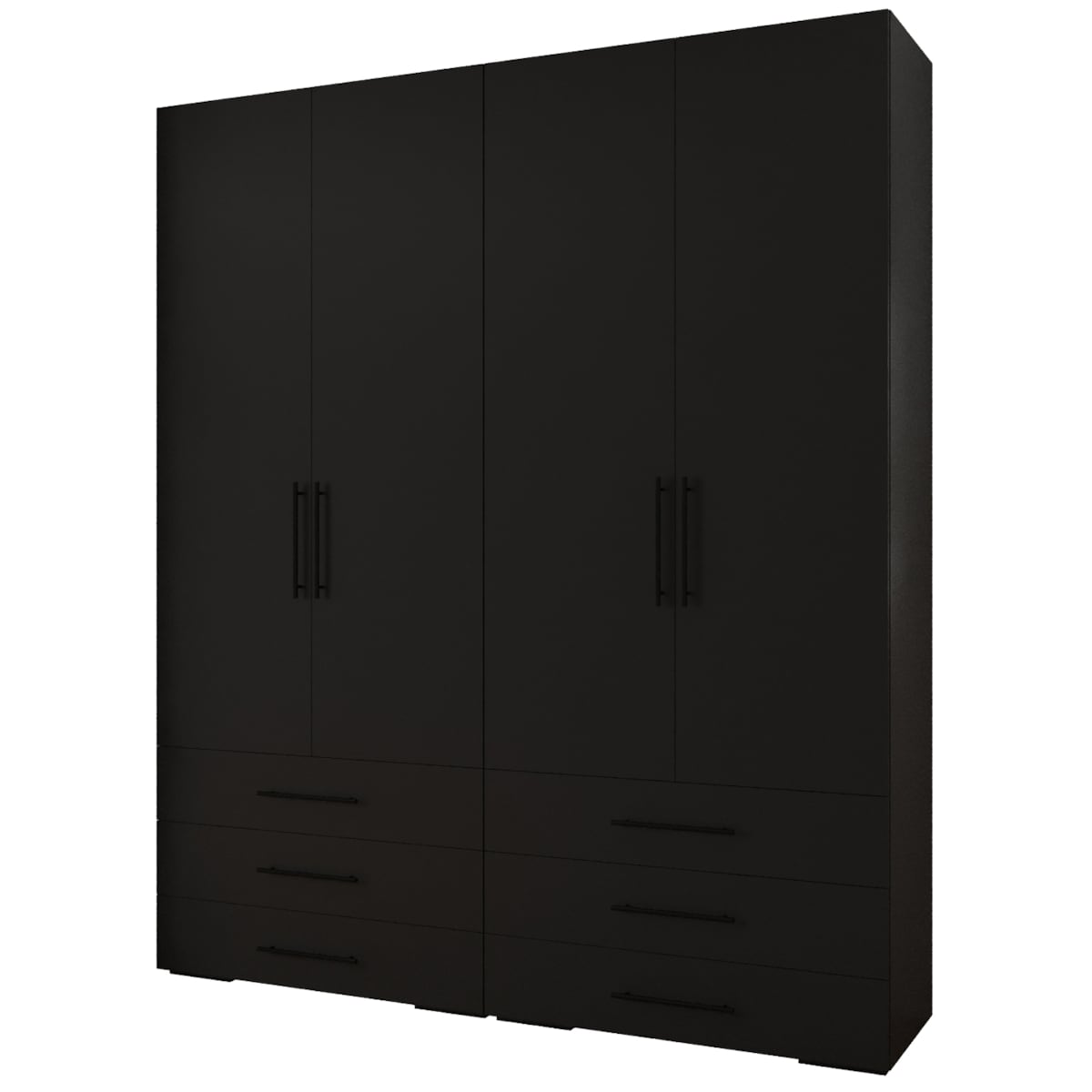 Garderoba wysoka do przedpokoju INOVA 3 Z16 czarny+czarny
