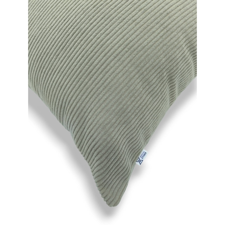 Szałwiowa sztruksowa poduszka dekoracyjna 50x50 Iga szara zieleń