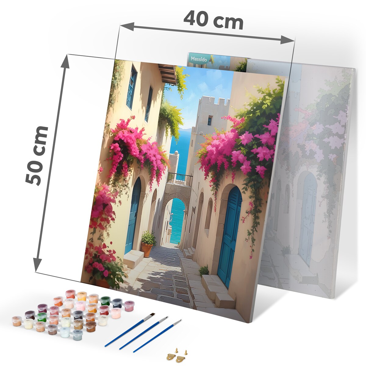 Malowanie po numerach obraz z ramą 40x50 Pejzaż miejski Massido