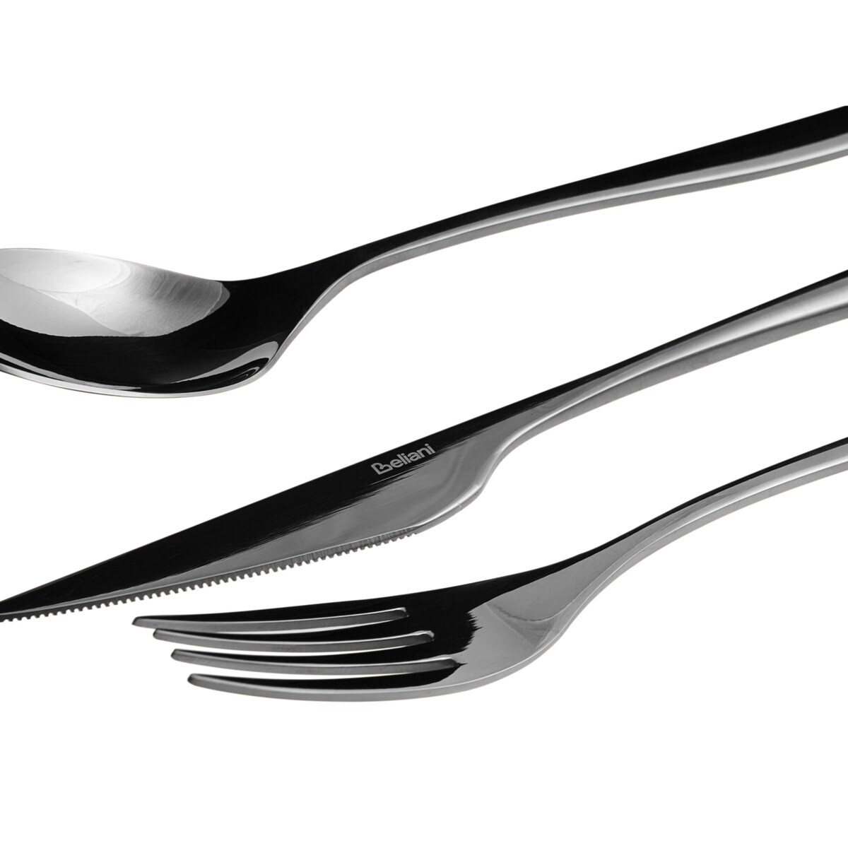 Zestaw sztućców 30 elementów FARFALLE Czarny