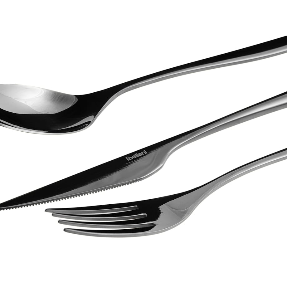 Zestaw sztućców 30 elementów FARFALLE Czarny