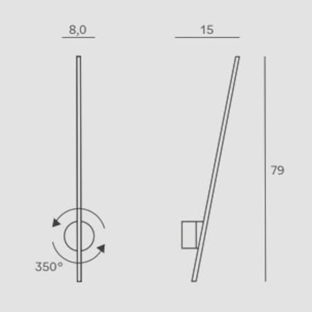 Złota LAMPA ścienna SPIDER W0297 Maxlight metalowy kinkiet LED 8,4W 3000K do łazienki IP44 złoty