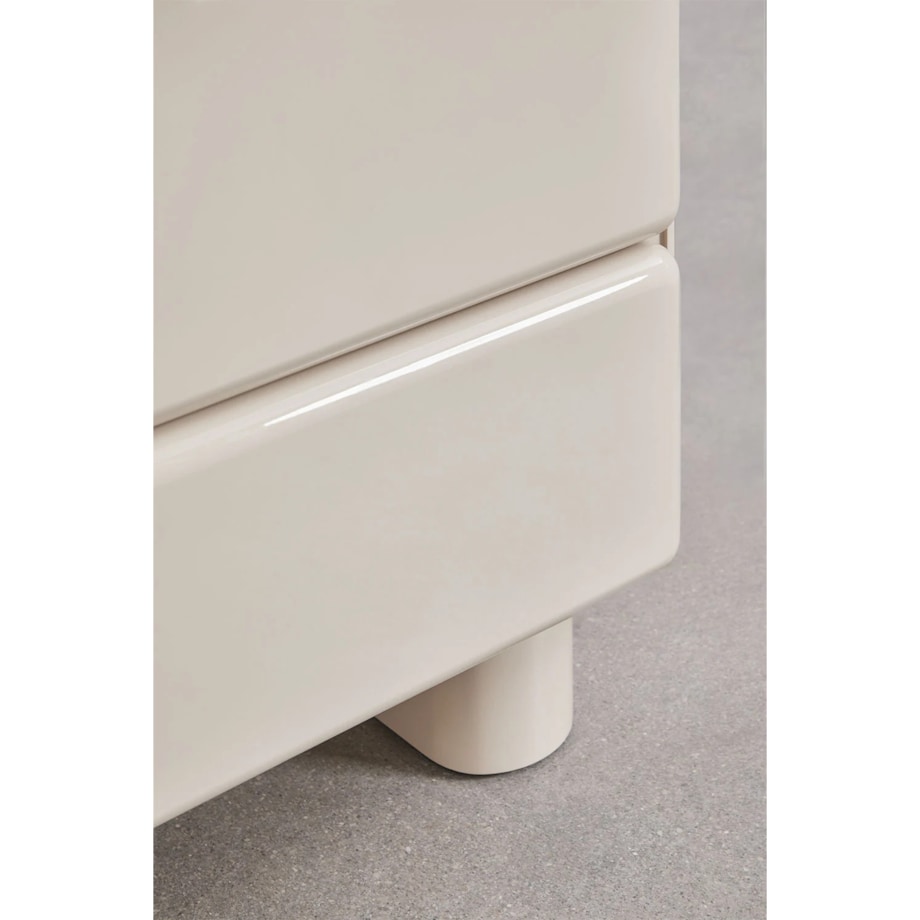 Szafka nocna 50x40 cm z dwoma szufladami z MDF Sheila, kremowa