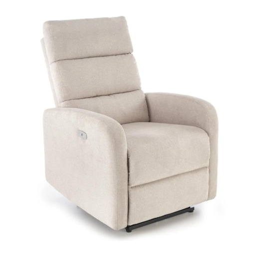 Fotel rozkładany CARINIO jasny beżowy z funkcją masażu