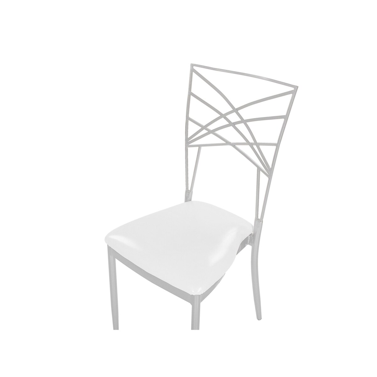 Zestaw 2 krzeseł do jadalni srebrny GIRARD