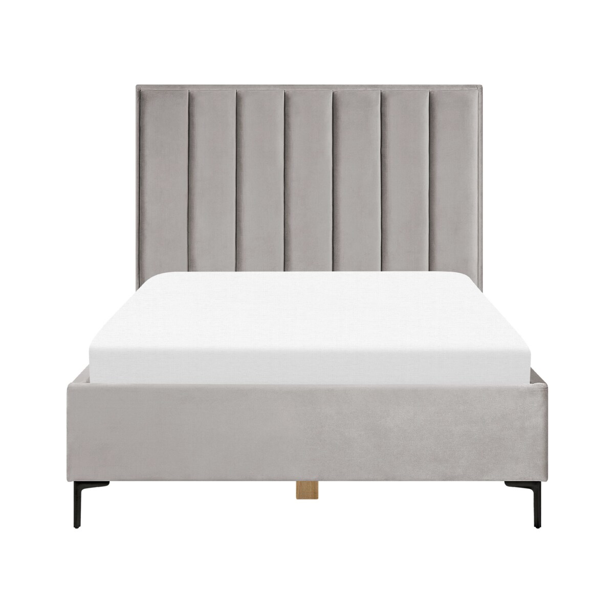 Zestaw do sypialni Welur SEZANNE 140 x 200 cm Jasnoszary