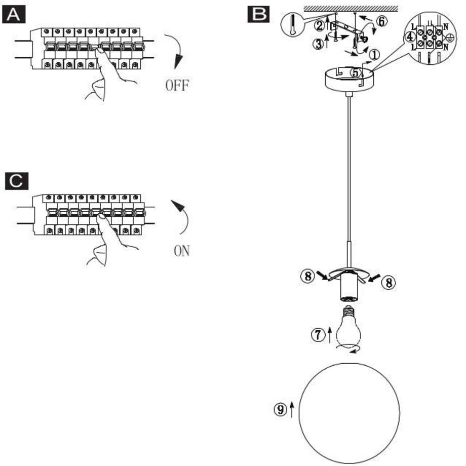 LAMPA wisząca VARUS 15855 Globo szklana OPRAWA zwis kula ball złota przezroczysta