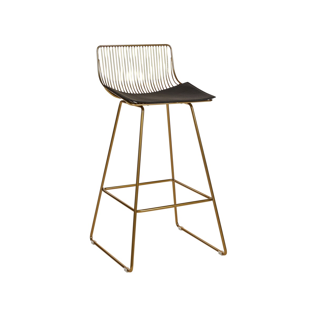 Zestaw 2 krzeseł barowych metalowy złoty FREDONIA