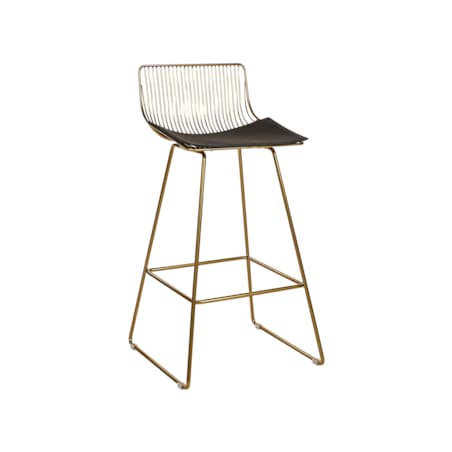 Zestaw 2 krzeseł barowych metalowy złoty FREDONIA