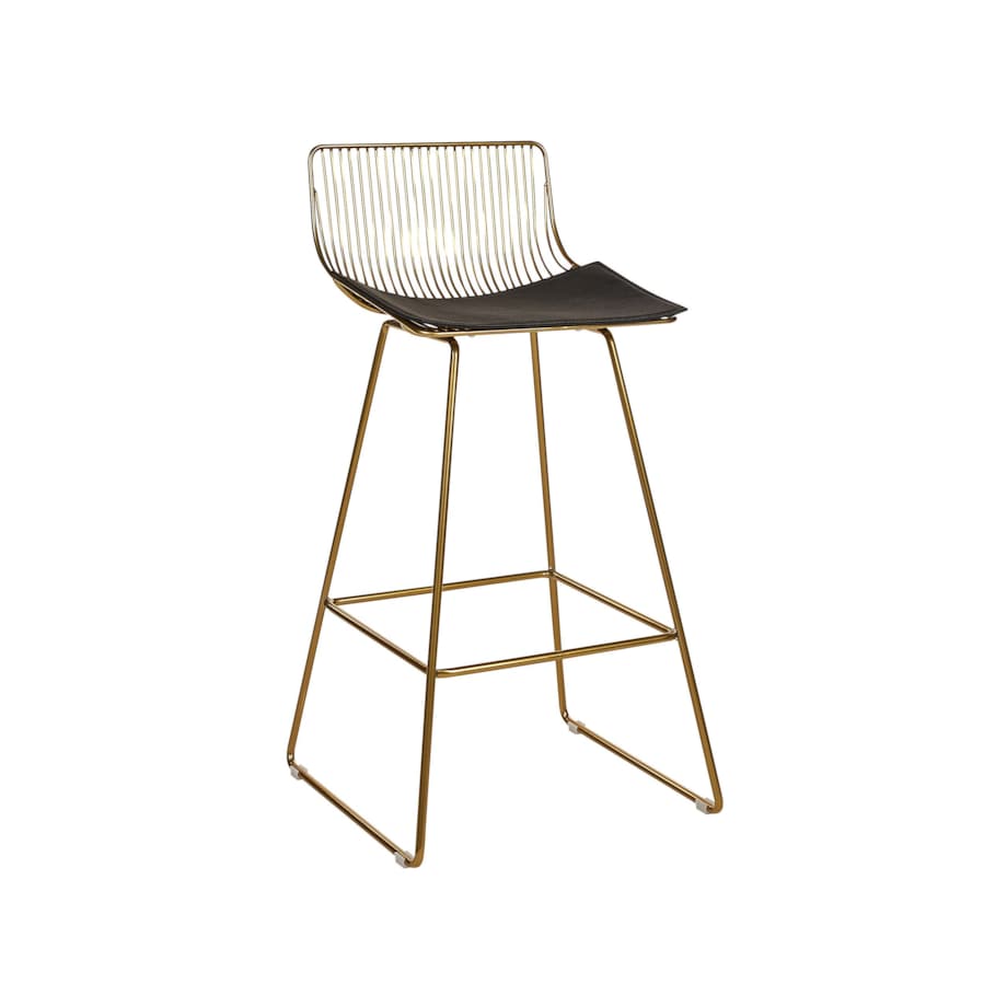 Zestaw 2 krzeseł barowych metalowy złoty FREDONIA