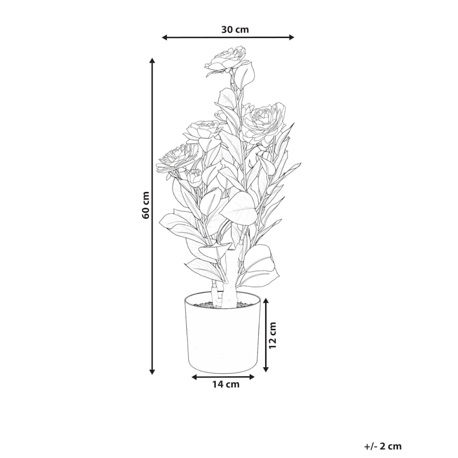 Sztuczna roślina CAMELLIA 60 cm Zielony