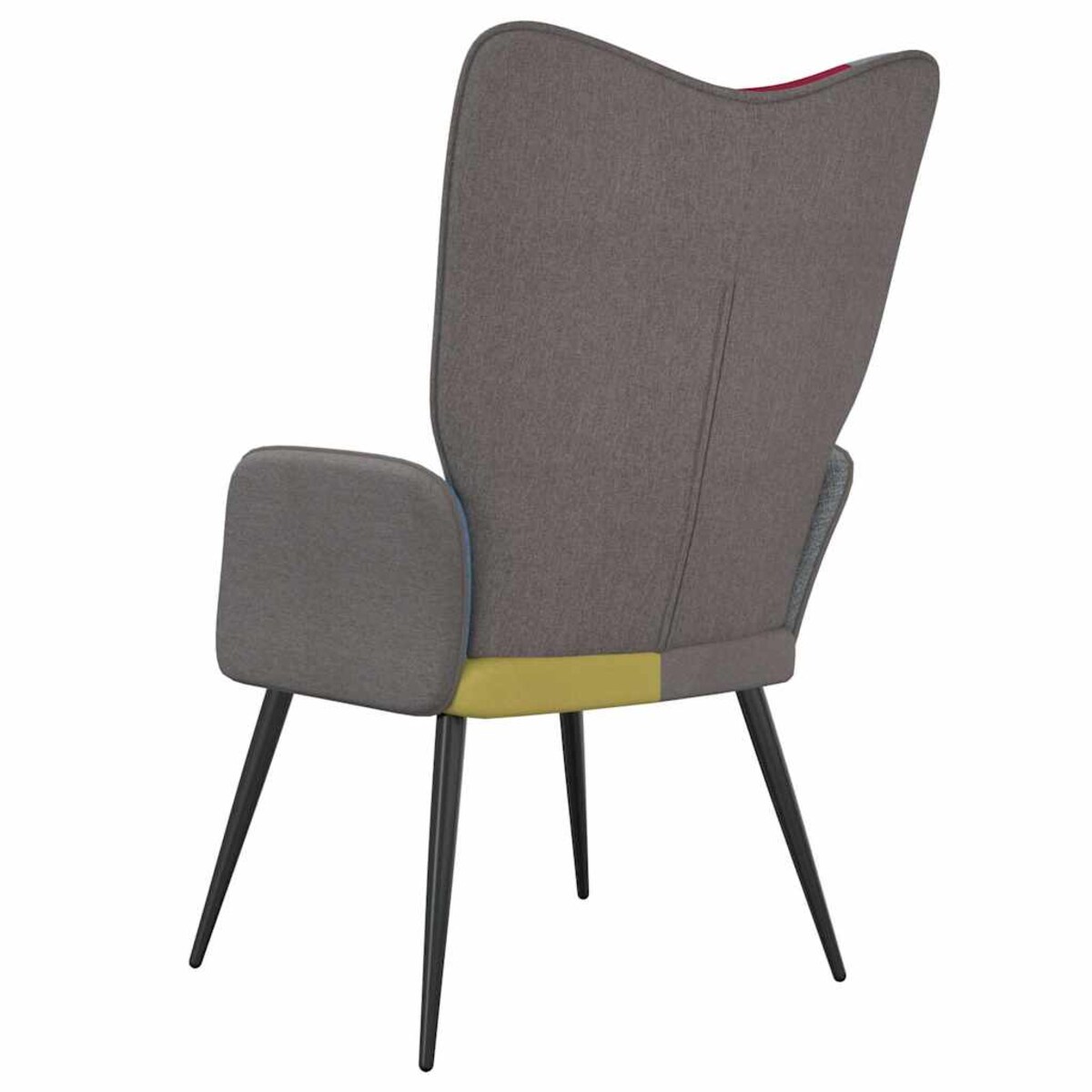 vidaXL Fotel, patchwork, obity tkaniną