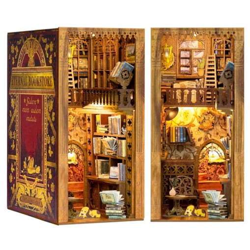 Miniaturowy domek Book Nook - Klimatyczna księgarnia - CuteBee