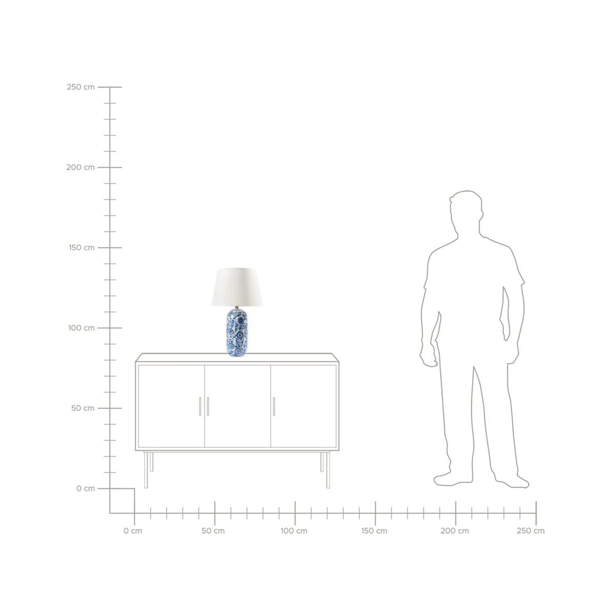 Lampa stołowa AIBONITO Porcelana Biały