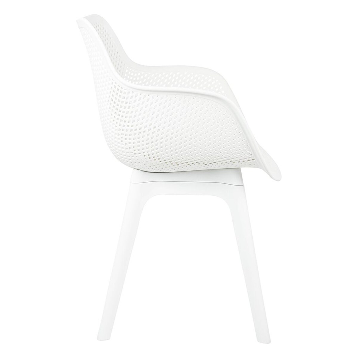 Krzesło ogrodowe LANDI KH010100213 z oparciem białe