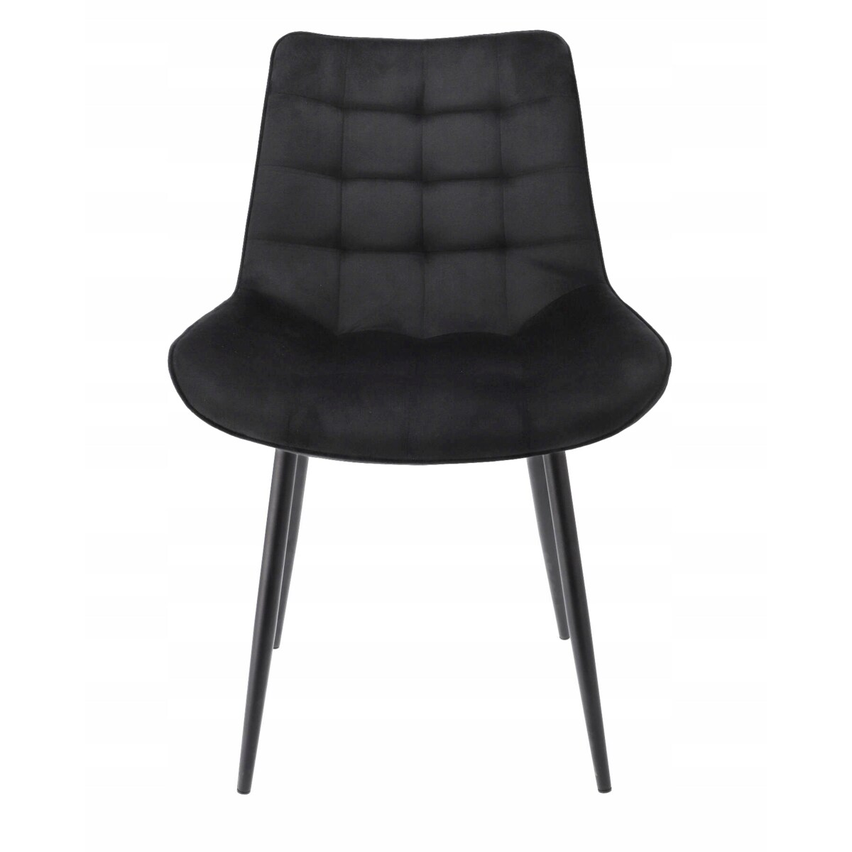 Krzesło tapicerowane welurowe MISTY czarne