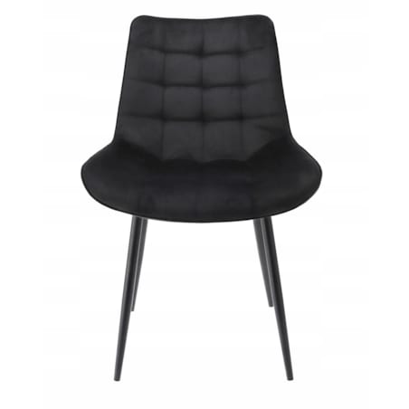 Krzesło tapicerowane welurowe MISTY czarne