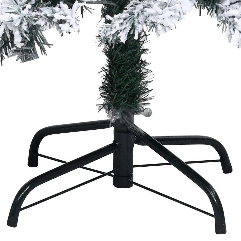 vidaXL Sztuczna choinka, ośnieżona, zielona, 240 cm, PVC
