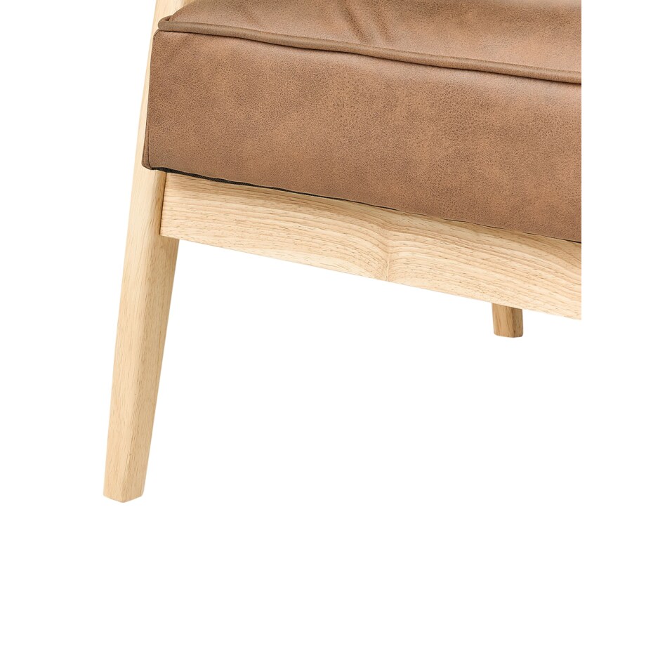 Fotel LEKNES Ekoskóra Brązowy