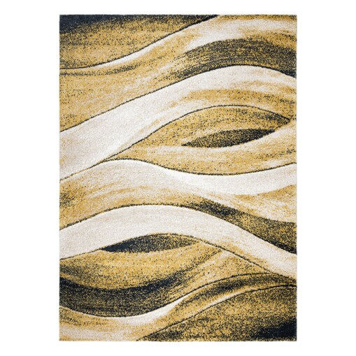 Dywan FUSION 1617 żółty / krem - Fale, 160x220 cm