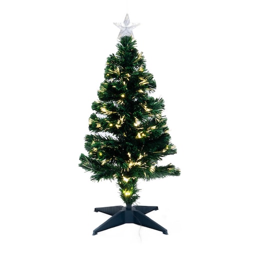 Choinka dekoracyjna z włókien światłowodowych, 90 cm