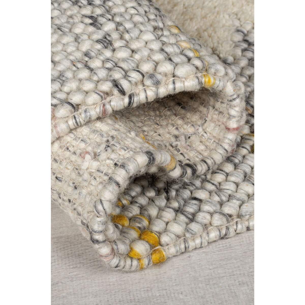 Dywan Wełniany Ramka Minerals Border Czarny/Kremowy 80x150