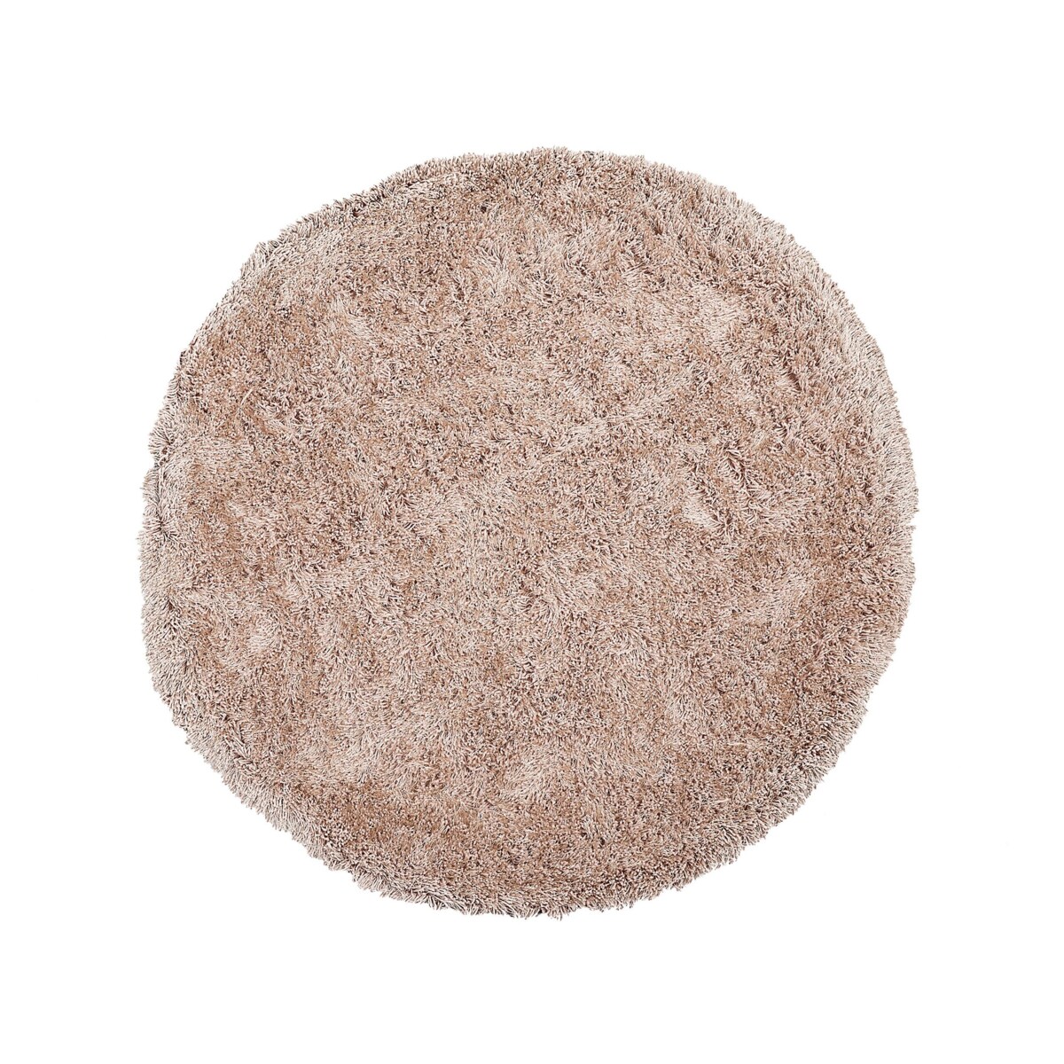 Dywan shaggy okrągły ⌀ 140 cm beżowy CIDE