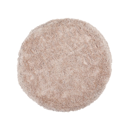 Dywan shaggy okrągły ⌀ 140 cm beżowy CIDE