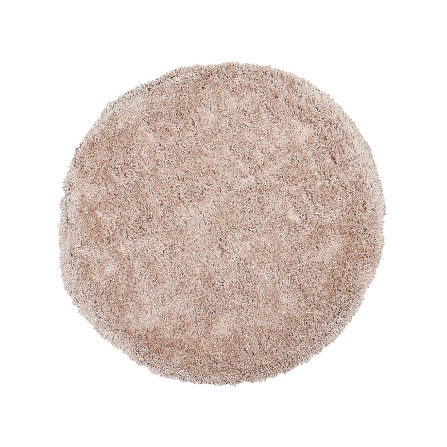 Dywan shaggy okrągły ⌀ 140 cm beżowy CIDE