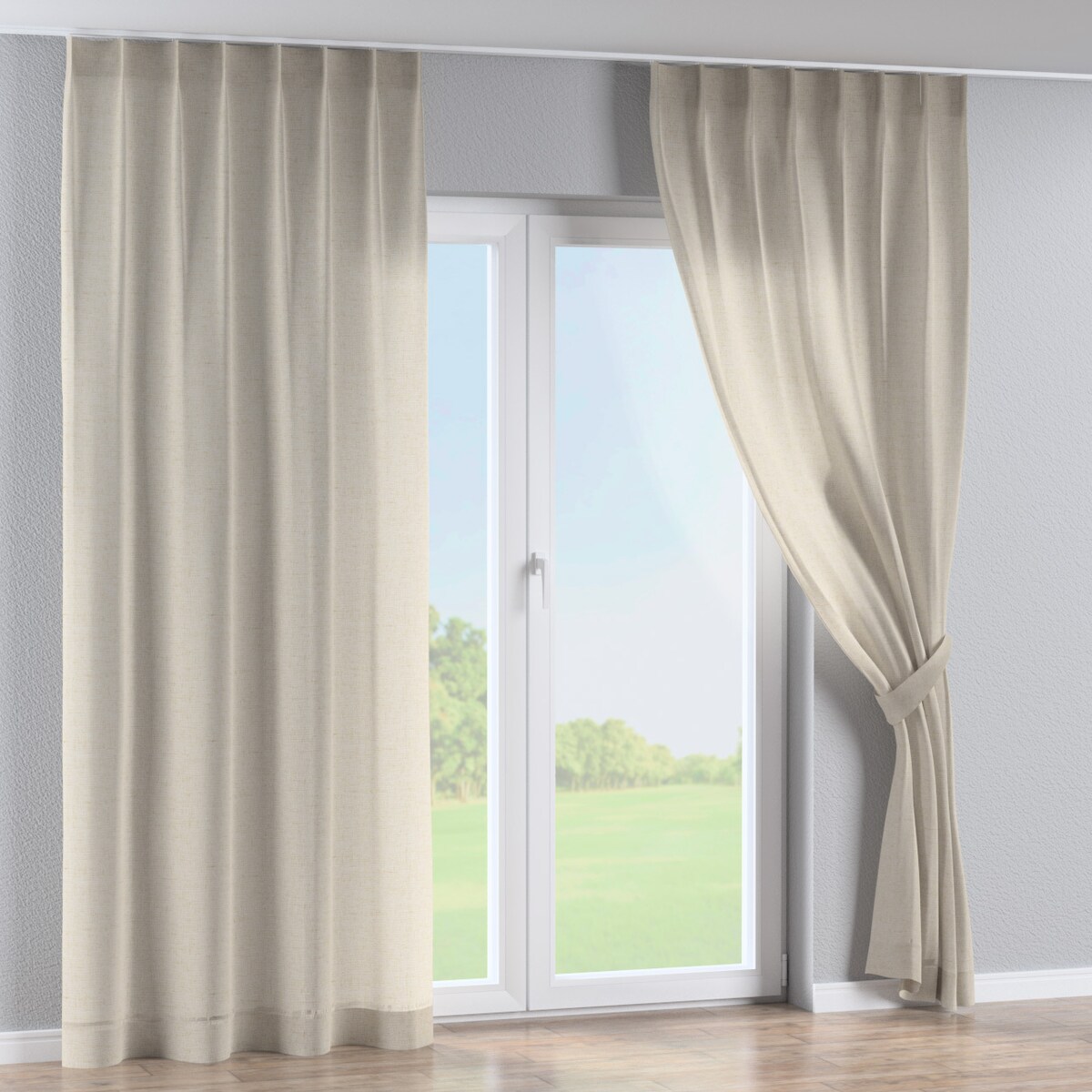 Zasłona na haczykach flex pojedynczych 130x245 beżowy