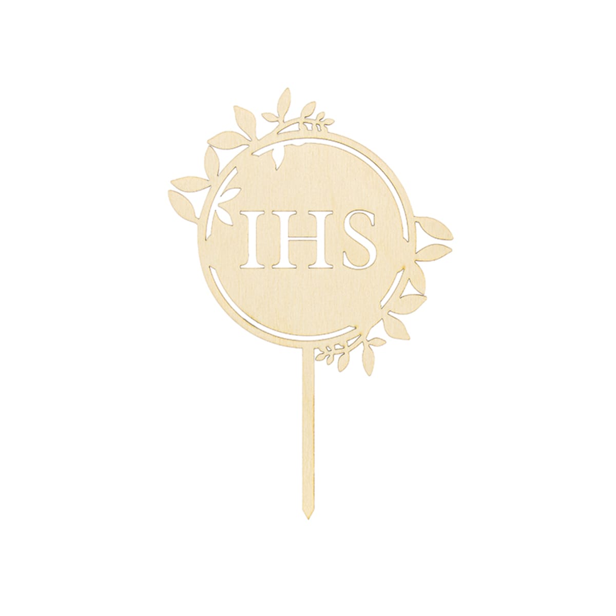 Topper drewniany IHS, 23cm