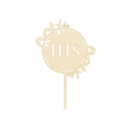 Topper drewniany IHS, 23cm
