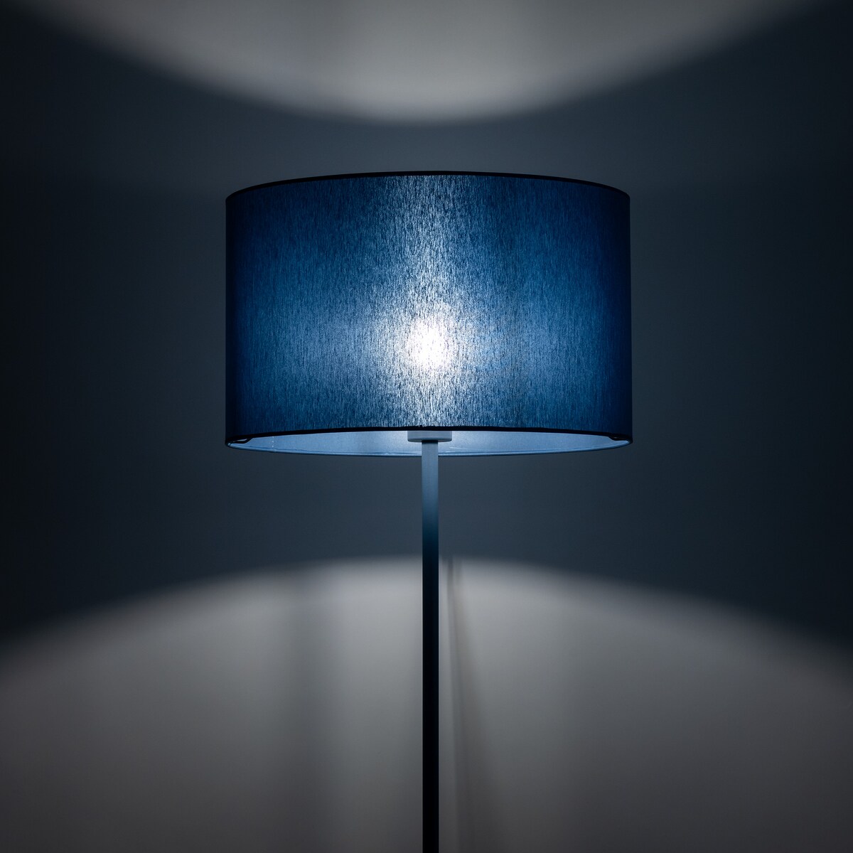 Lampa Stojąca Tk Lighting Dalum Granatowa Podłogowa 1Xe27 Abażur 50Cm, Wysokość 151Cm