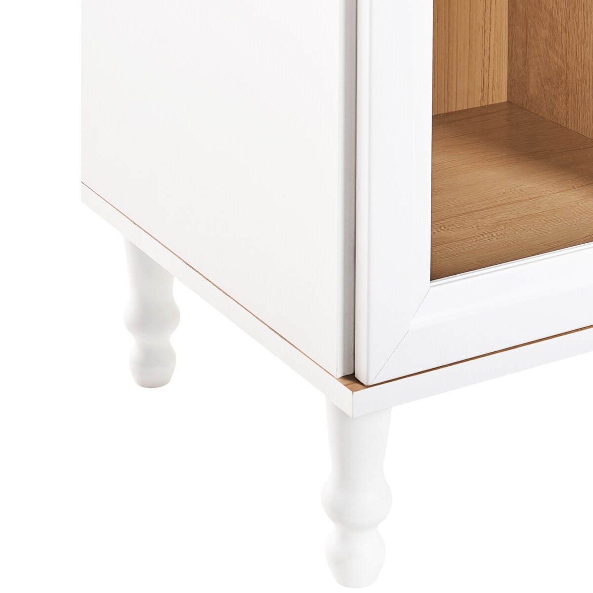 Witryna ze szklaną gablotą TINGLEDALE 40 cm Biały