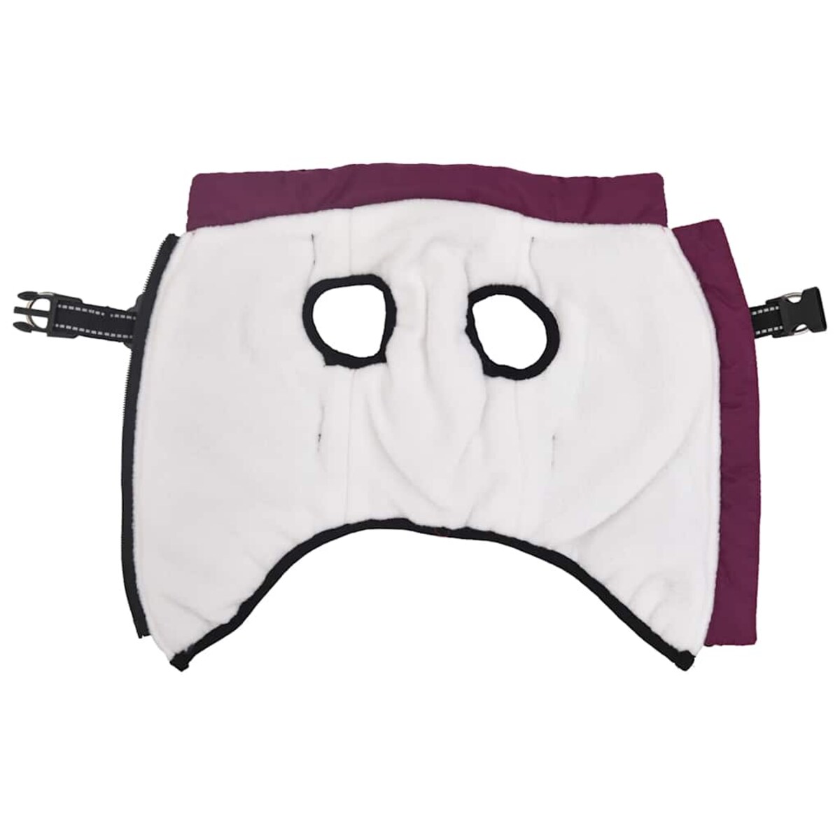 vidaXL Płaszcz dla psa z szelkami, wodoodporny, fioletowy, L40