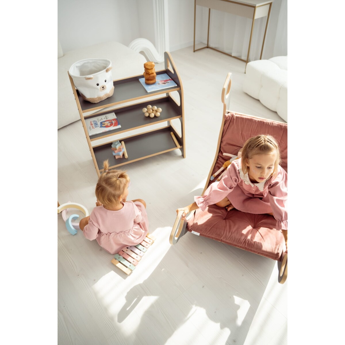 MAXI regał montessori - szary