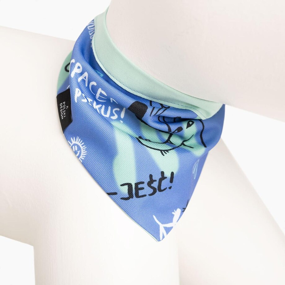 Bandanka "Spacer albo psikus" - Rozmiar: L, Rodzaj: Zapinana na szyi