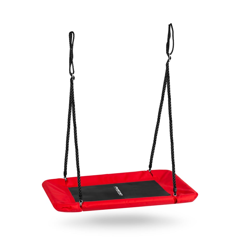 Huśtawka ogrodowa Neo-Sport bocianie gniazdo fotel wiszący 110x70 cm czarno-czerwona