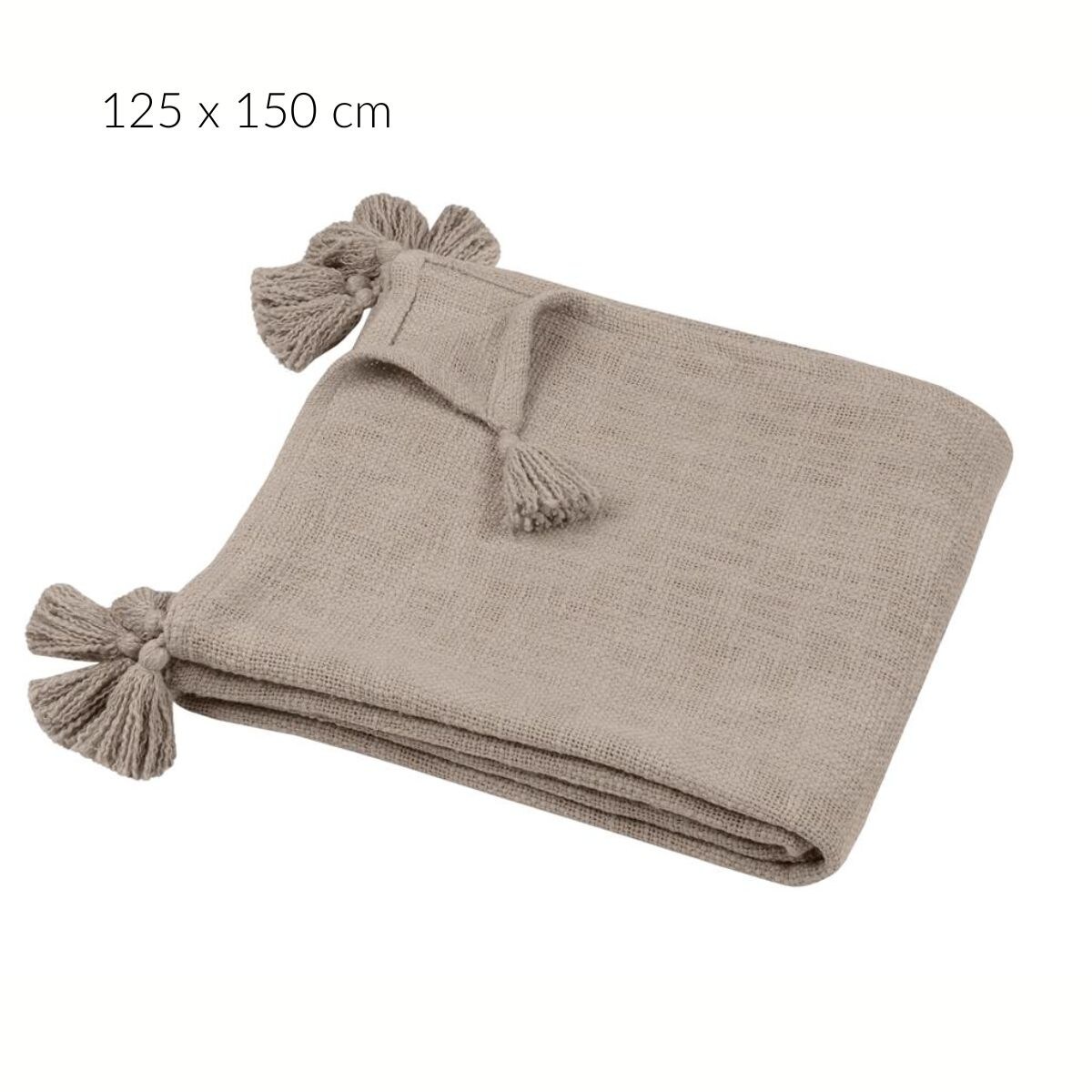 Koc bawełniany SANCHEZ z chwostami, 125 x 150 cm