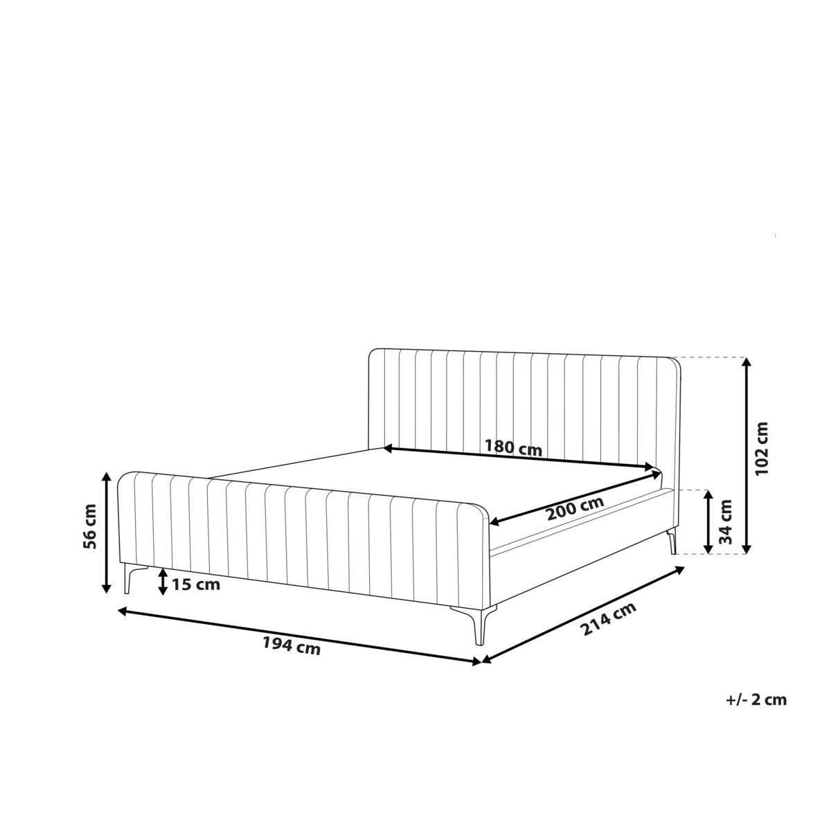 Łóżko welurowe 180 x 200 cm różowe LUNAN
